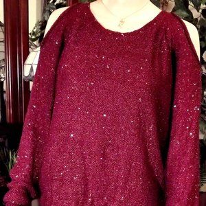 Jessica Simpson Sweater, Open Sheer Back M, NWOT